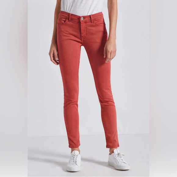 Current/Elliott Denim - Current Elliott Women’s Stiletto Jeans Size 26 Cayenne Red